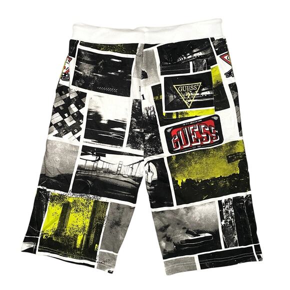 GUESS size 18 boys - drawstring graphic print sweat shorts - Picture 2 of 8